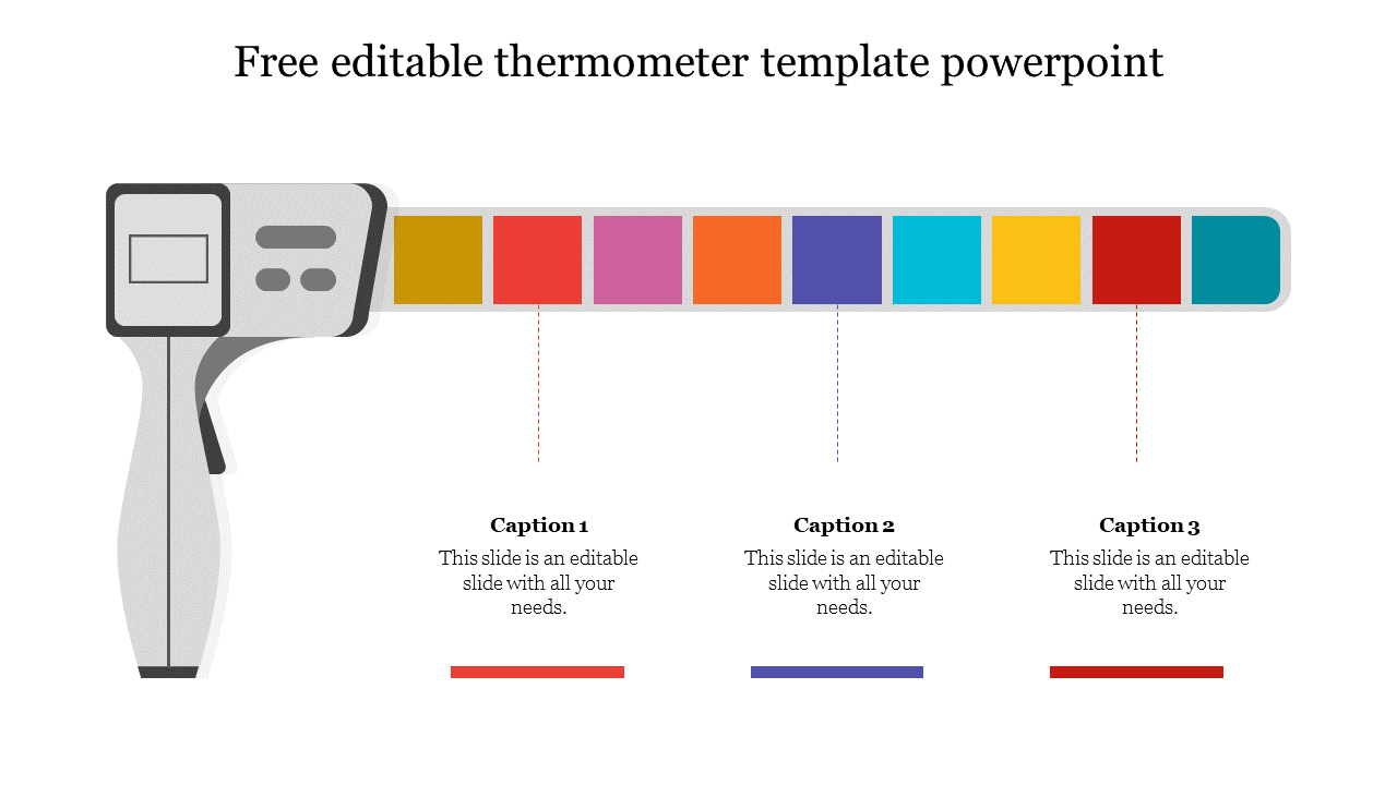 Free Editable Thermometer Template PowerPoint With Three Nodes